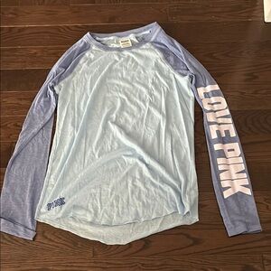 Victoria's Secret PINK Light Blue Long Sleeve Shirt